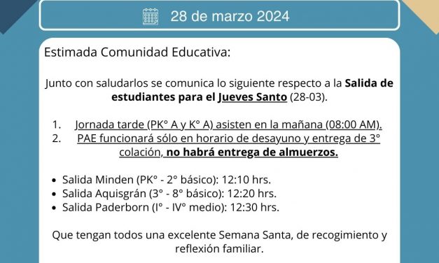 Salida Estudiantes Jueves Santo