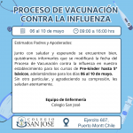 Proceso de vacunación contra la influenza