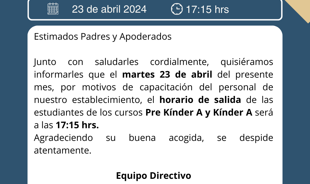 Salida Pre Kinder A y Kinder A