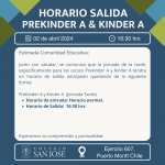 Salida Prekinder A & Kinder A Jornada Tarde