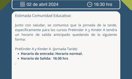 Salida Prekinder A & Kinder A Jornada Tarde