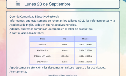 Retorno de Talleres ACLE y Actualización de Básquetbol