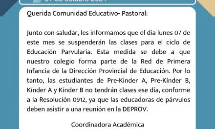 Suspensión de actividades autorizada por DEPROV