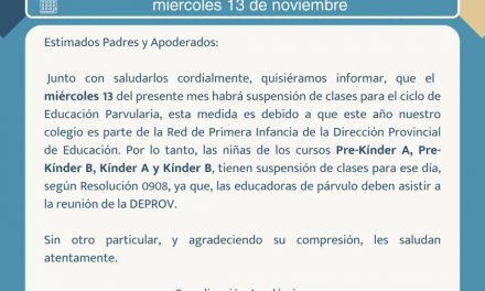 Suspensión de clases Prekinder y Kinder